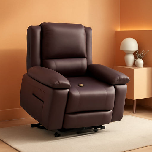 Oversized Wide Power Lift Recliner Chair - Heat and Massage, Adjustable Back and Legs, PU Leather Electric Lift Chair Designed for the Elderly and People with Mobility Impaired