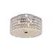 Glam Cobalt 3-Light Brushed Chrome Ceiling Light