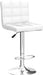 X-Large Bar Stools - Counter Chairs Adjustable Counter Height Swivel Barstools Set of 4, Square PU Leather Kitchen Counter Height Bar Stools, Kitchen Island Chairs,White