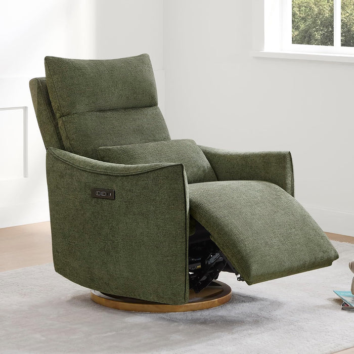CHITA Power Swivel Glider Recliner Chair, Nursery Glider, Moss Green