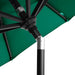 12-Year-Non-Fading, 9Ft Premium Sunbrella Patio Umbrella, Hand-Crank, Button-Tilt, Black Frame, Forest Green Fabric