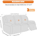 Recliner Cover, 3-Pieces Stretch Reclining Couch Covers with Pockets Reclining Sofa Slipcovers 3 Seater Soft Washable Furniture Protector for Dogs Cats(Dark Gray)