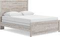 Signature Design by Ashley Jonnifer Queen Panel Bed Frame, Light Gray Bedroom Furniture with Panel Headboard, Engineered Wood and Decorative Laminate, Relaxed Casual Style