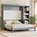 Gray Queen MurphyDesk With Industrial Storage Shelving