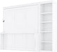 Queen Murphy Desk Bed White With IntegratedShelving
