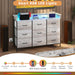 Nine Drawer Dresser With Charging Station Lighting