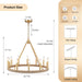 Gold Wagon Wheel Chandelier Farmhouse Ceiling Fixture