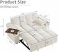 65Inch Convertible Sleeper Sofa With Adjustable Backrest