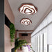 Nordic Irregular Flush Mount Solid Wooden Ceiling Light for Living Room