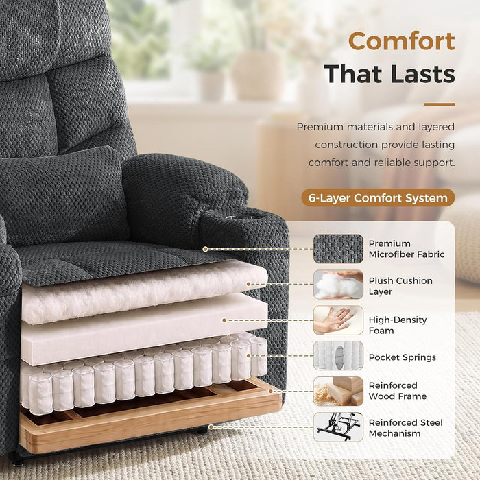 Dual Motor Power Lift Recliner Chair for Elderly with Massage & Heat