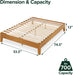 OLB-PWPBBO-12F 12 Inch Deluxe Wood Platform Bed / No Boxspring Needed / Wood Slat Support / Rustic Pine Finish, Full