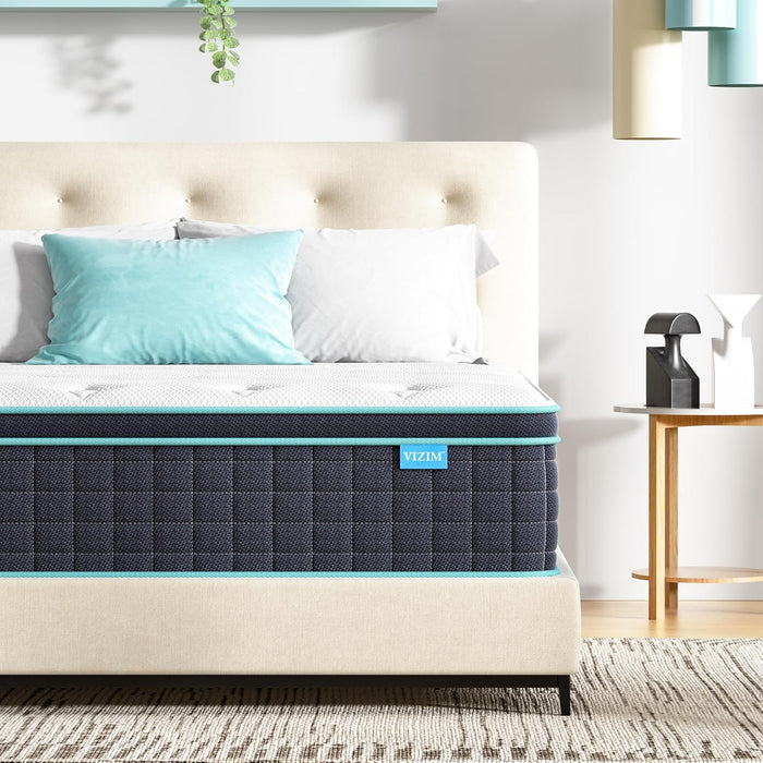 Twin Mattress, 12 Inch Twin Size Mattresses in a Box, Memory Foam and and Individual Pocket Springs for Pressure Relief & Motion Isolation, Medium Firm, Certipur-Us Certified