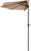 Half Umbrella Outdoor Patio Shade, Beige, 9Ft