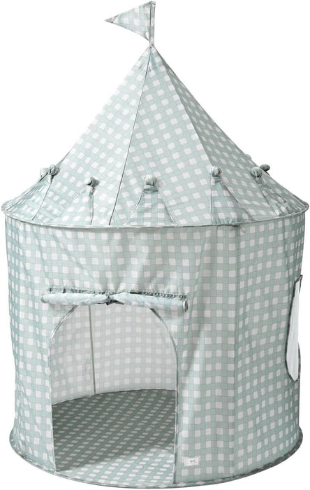 Kids Play Tent - Sustainable Recycled Fabric – Fun Spacious Childs Playhouse for Indoor Games for Boys & Girls - Durable Fort Pop up House for Toddlers & Children Age 3-10 - Gingham Blue