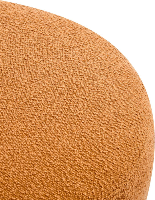 Tatia Modern Bouce Upholstered Ottoman Coffee Table, Multi-Functional Sofa Footrest with Wooden Frame, Extra Seating for Living Room, Bedroom, Entryway, Brown+Pumpkin Orange