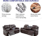 Bonded Leather Living Room Furniture Set Reclining Sofa Set Loveseat Furniture Sets in Living Room Sofa Recliners (Sofa+Loveseat, Brown)