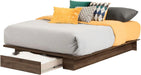 Holland Platform Bed (54/60''), Full/Queen, Natural Walnut