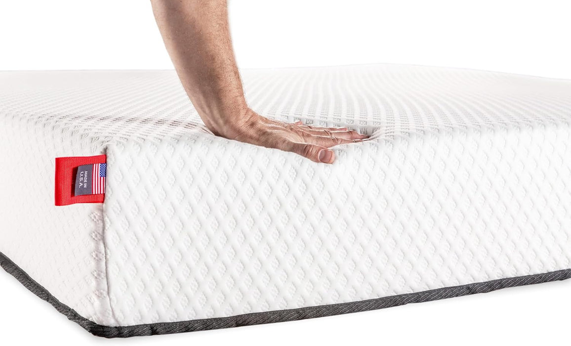 Short Queen - 10 Inch RV Mattress - 60X74, Aquasoft Memory Foam Mattress, Medium Firm, Breathable Diamond Soft Cover Fabric, Certified Safe Foam, Bed in a Box Mattress, Made in Mississippi