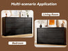 Black Dresser for Bedroom, 55" Wide Mid Century Modern Chest of Drawers with 9 Large Storage Space and Curved Edge Design, 9 Drawer Large Dresser for Bedroom