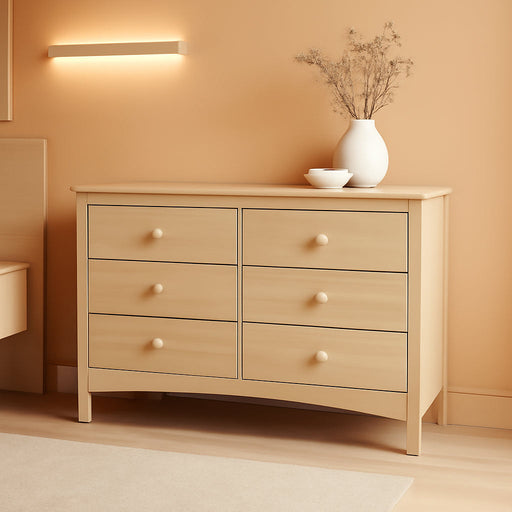 Noah 6 Drawer Bedroom Dresser (Driftwood) – GREENGUARD Gold Certified Dresser for Kids Bedroom