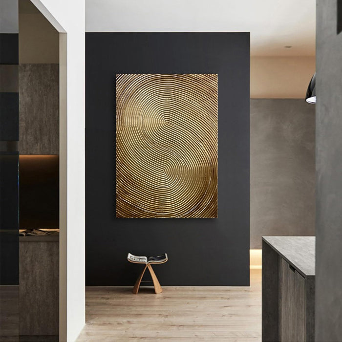 Art Hand-Painted Modern Abstract Oil Painting 40X28 Inches Gold Texture Oil Painting Home Office Corridor Wall Decorative Art Painting