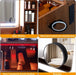 Illuminated LED Vanity Desk Glass Surface StorageDrawers