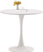 White round Dining Table, 31.5" Circle Tulip Table Kitchen round Dining Table for 2-4 People with Thickened Top and Metal Pedestal, Mid Century Leisure Table for Home, Dining Room, Cafe