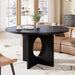 47 Inch CircularLayout Dining Table Black SpaceSaving
