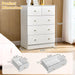 Modern White 5 Drawer Dresser For Bedroom Storage Organization