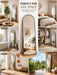 Full Length Mirror, Arched Floor Mirror Freestanding, Floor Standing Full Body Mirror with Stand for Bedroom, Hanging Mounted for Living Room Cloakroom
