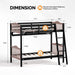 Premium Solid Wood BunkBed TwinOverTwin FullLengthGuardrails