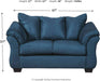 Plush Loveseat - Dark Blue