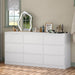 Modern 9 Large Storage Drawers Dresser for Clothes Organizer, White Modern Chest of Drawers for Closet, 60" Long Drawer Organizer Cabinet for Bedroom,Living Room,Entryway,Hallway