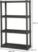 Gray Four Shelf Polypropylene Storage Cabinet Bundle