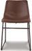 Mid Century Centiar 18.75" Dining Bucket Chair, 2 Count, Black and Brown