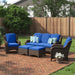 Melanson Patio 5 Piece Rattan Seating Group with Cushions