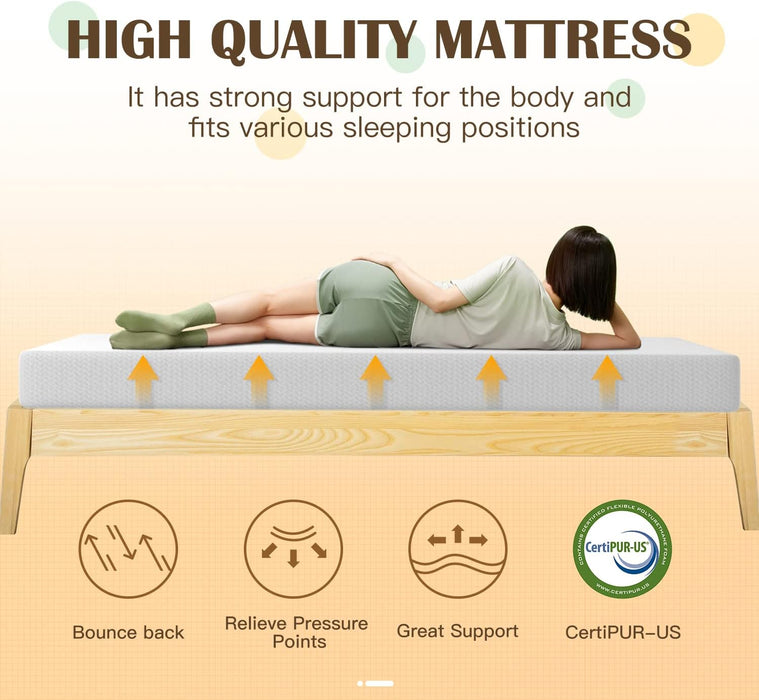 | 8 Inch Queen Mattress | White | Green Tea Gel Memory Foam