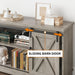 Farmhouse Tv Stand for 65 Inches Tvs, Entertainment Center with Storage and Sliding Barn Doors, Adjustable Shelf Modern Media TV Console TV Stand Table for Living Room, Bedroom, Grey