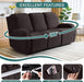 Recliner Sofa Covers Recliner Chair Covers Couch Covers for Reclining Couches with Pockets Washable Furniture Protector with Elastic Bottom (3 Seater, Chocolate)