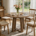 round Dining Table for 4-6 People, 47-Inch Kitchen Table