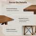 Modern Simple Solid Wood Desk, 36" W X 24" D, Walnut