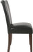 Parsons Dining Chair - Black Faux Leather (Set of 2)