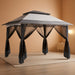 12X20 Pop up Canopy Tent - Gazebo, Party Tents for Parties, Carpas Para Fiestas, Large Outdoor Popup Patio Screened Gazebos, Shelter Tents with Net for Backyard, Commercial,Darkgrey