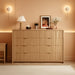 Fluted 8 Drawer Dresser for Bedroom, Wide Chest of Drawers for Closet and Bedroom Storage, Dresser Storage for Living Room