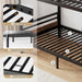 IndustrialGrade Black Metal Twin Bunk Bed Guardrails