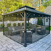 12x14 Grey Hardtop Gazebo With LED IlluminationSystem
