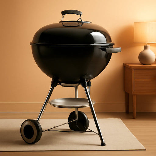 Weber Original Kettle Charcoal Grill, 18-Inch, Black – Classic Outdoor BBQ Grill with One‑Touch™ Cleaning System & Precise Temperature Control Dampers