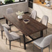 71" Large Kitchen Table, Industrial Wood Dining Table, Rustic Birch