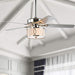 Contemporary Reversible Chrome Lighting Ceiling Fan