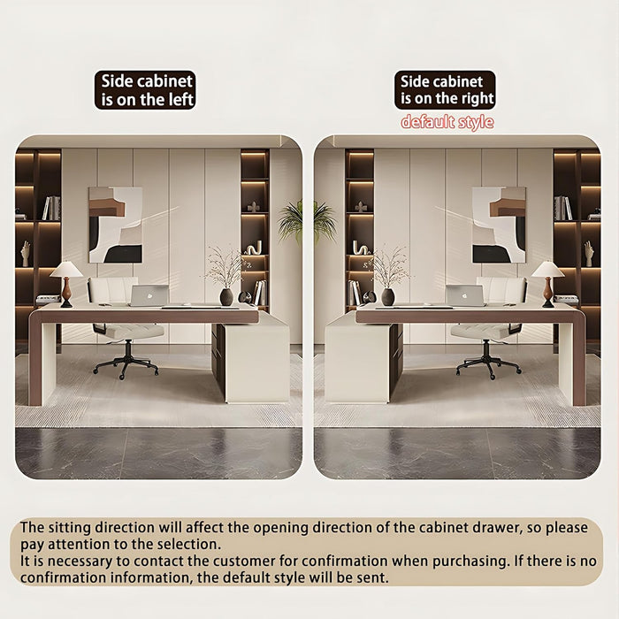 Premium L Shaped Executive Desk 72In Multifunctional